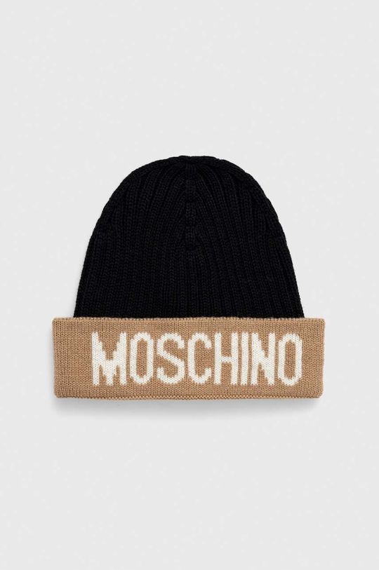 Шерстяная шапка Moschino, бежевый шерстяная шапка resteröds бежевый
