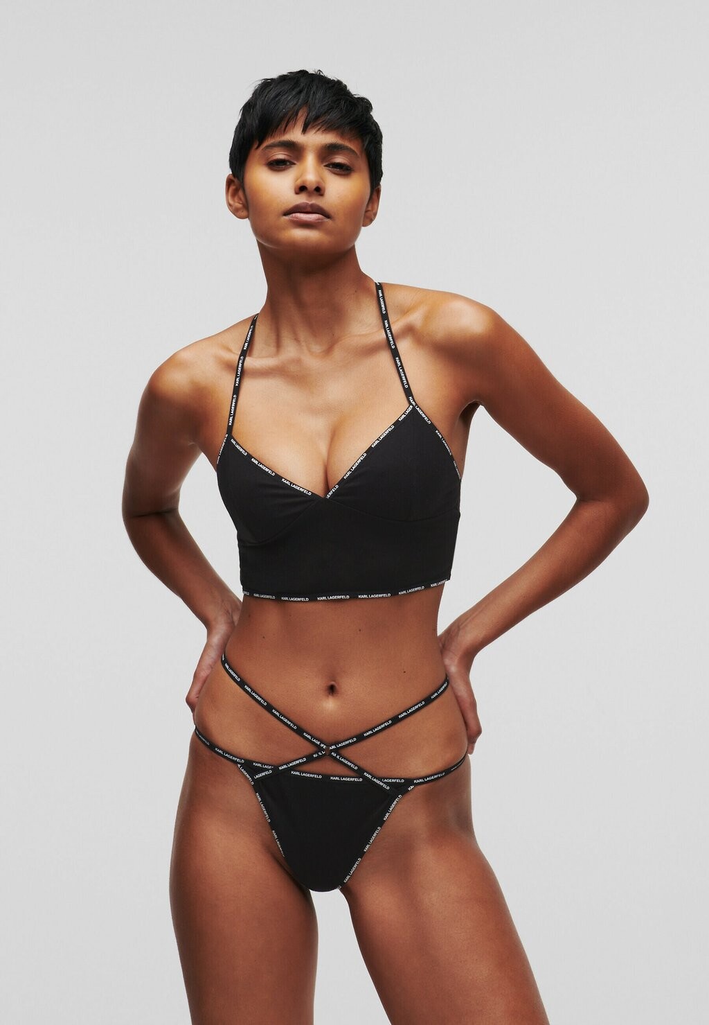 

Трусы KARL LAGERFELD STRAPPY MINI LOGO, черный