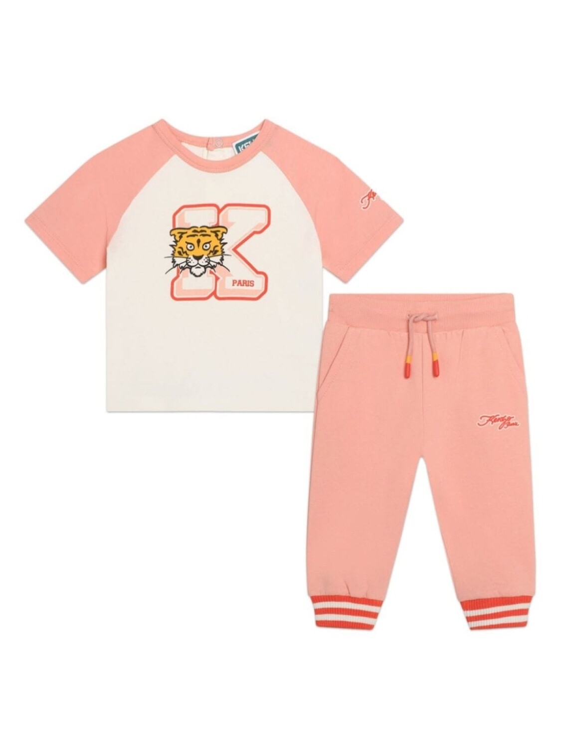 

Kenzo Kids спортивный костюм с логотипом, нейтральный цвет