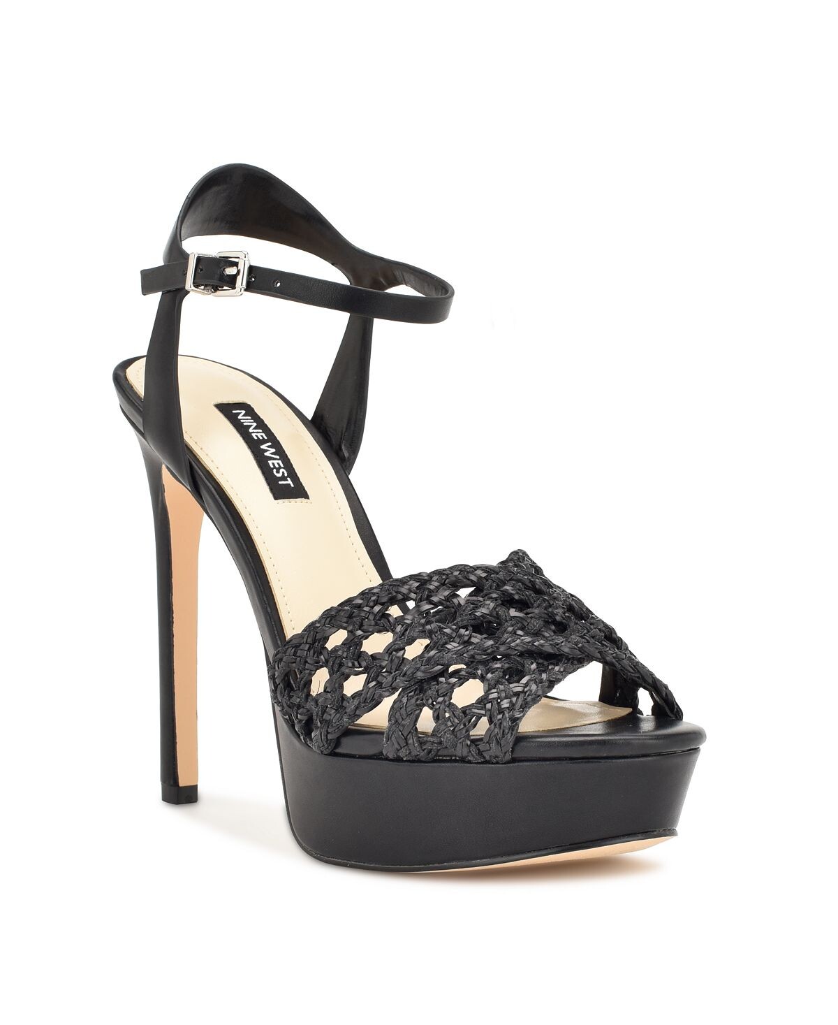 

Женские классические сандалии на платформе Grecia на шпильке Nine West, черный