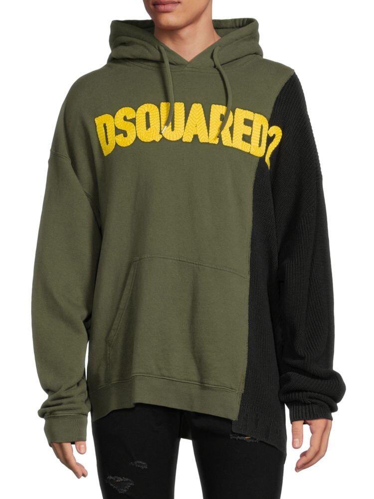 

Толстовка с заниженными плечами и логотипом Dsquared2, зеленый