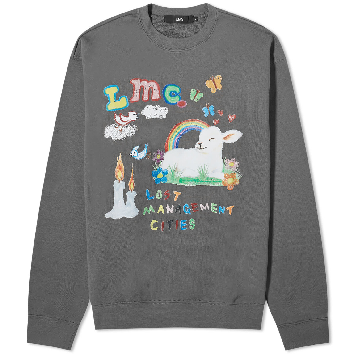 свитер lmc lost management cities ombre brushed knit sweater желтый l Свитшот Lmc Crayon Sheep, цвет Charcoal