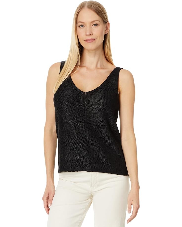 

Свитер NIC+ZOE Sleek Knit Tank, цвет Black Onyx