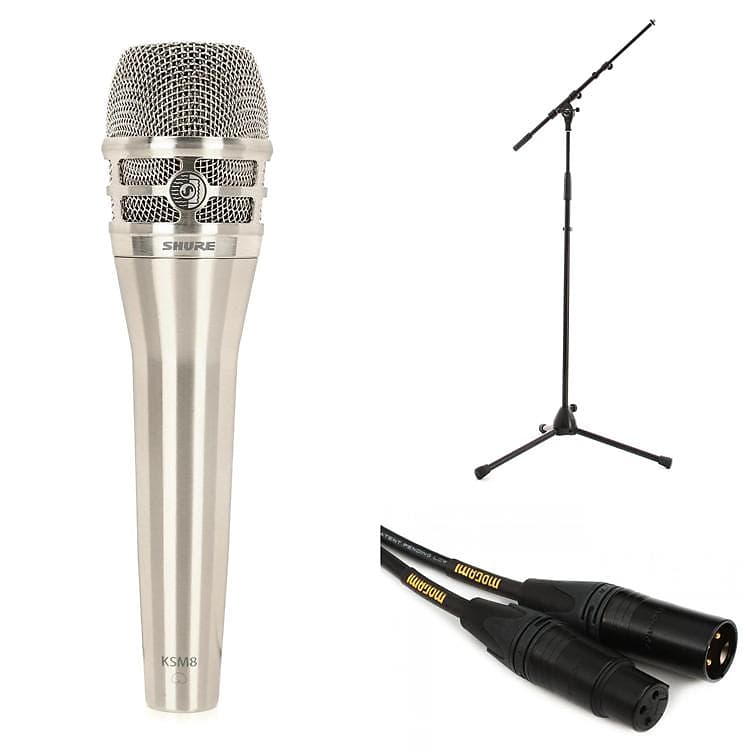 цена Микрофон Shure KSM8N Handheld Microphone with Stand and Cable - Nickel