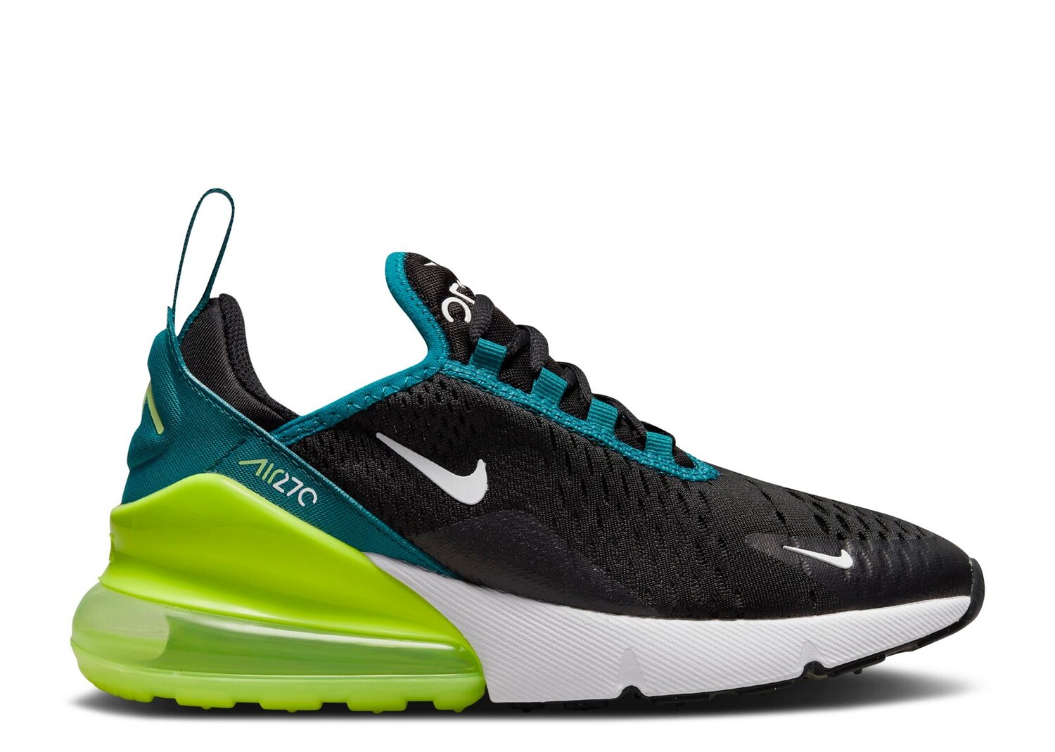 

Кроссовки Nike Air Max 270 Gs 'Black Bright Spruce Volt', черный