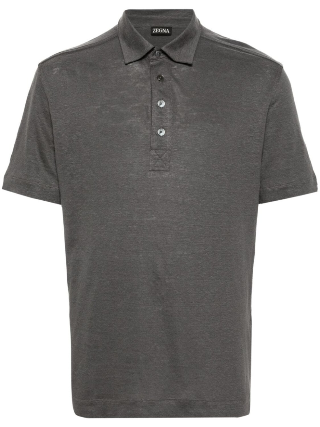 

Zegna льняная рубашка поло, серый