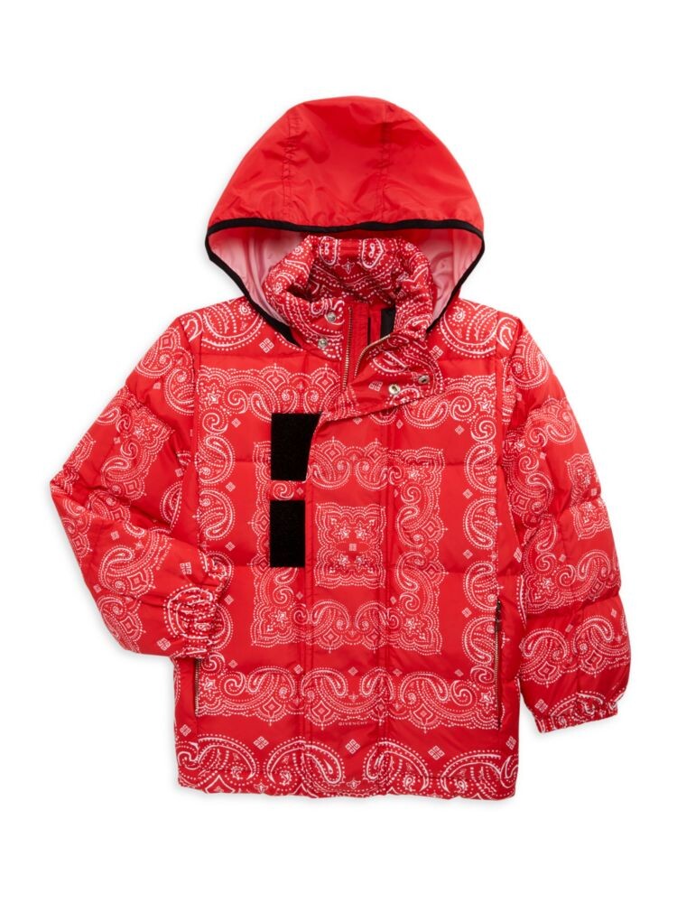

Пуховик с узором пейсли для маленьких мальчиков и мальчиков Givenchy, цвет Bright Red