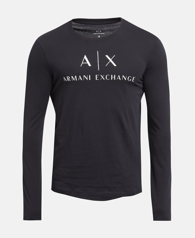 

Топ с длинными рукавами Armani Exchange, темно-синий