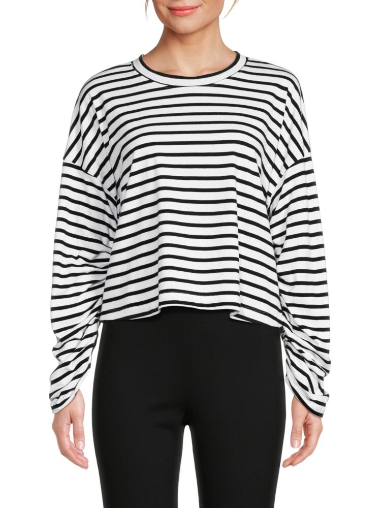 

Топ «летучая мышь» в полоску с круглым вырезом Rd Style, цвет Heather Black
