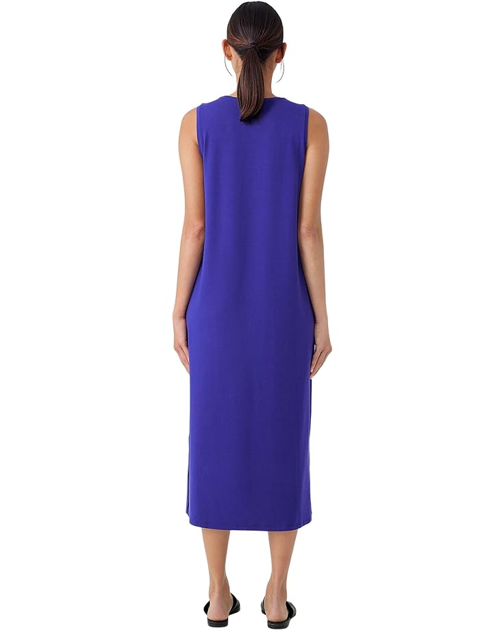 Платье Eileen Fisher Crew Neck Dress, цвет Blue Violet