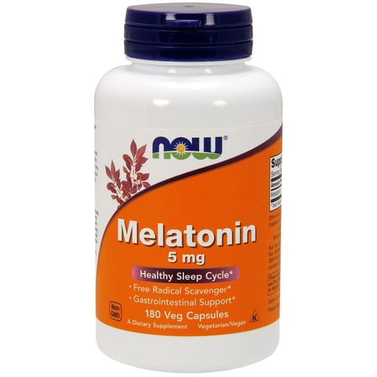 Now Foods, Мелатонин 5 мг 180 растительных капсул now foods мелатонин 5 мг 60 растительных капсул