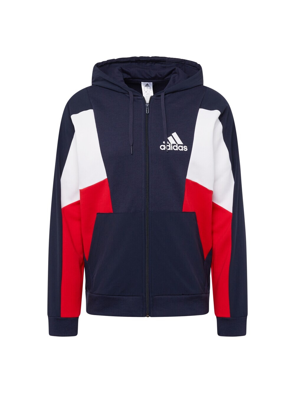 

Спортивная толстовка на молнии Adidas Essentials Colorblock, темно-синий