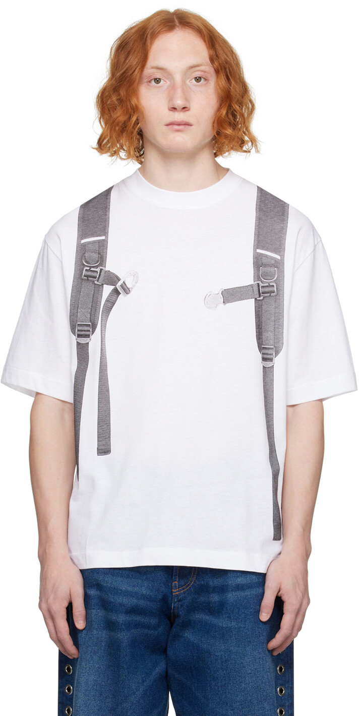 

Off-White Белая футболка-рюкзак с рюкзаком