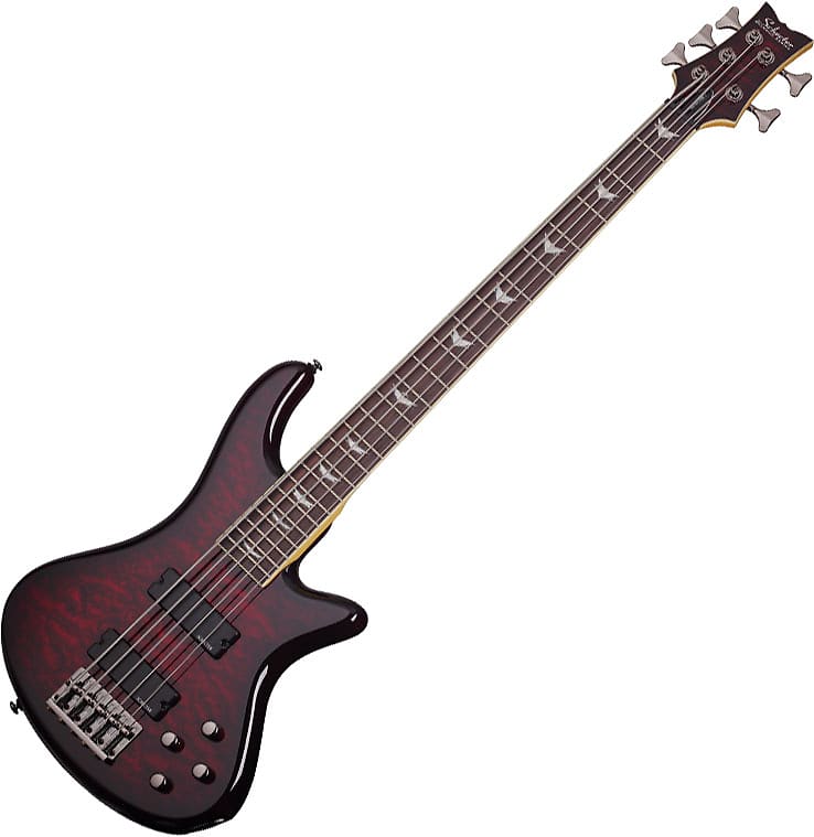 цена Басс гитара Schecter Stiletto Extreme-5 Electric Bass Black Cherry