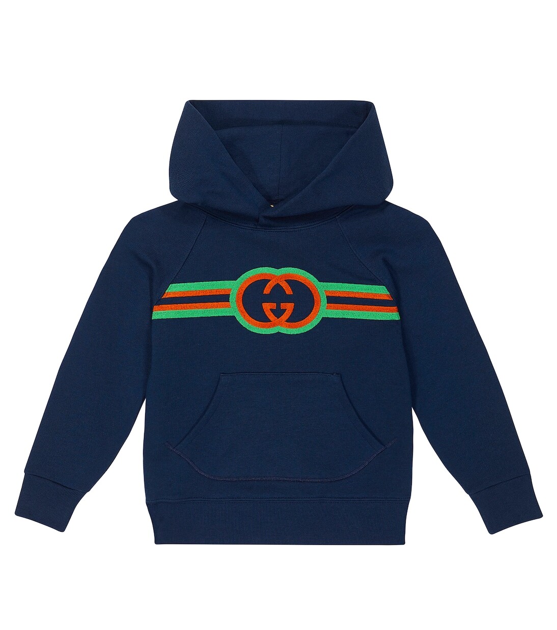 

Толстовка из хлопкового джерси с вышивкой Gucci, синий