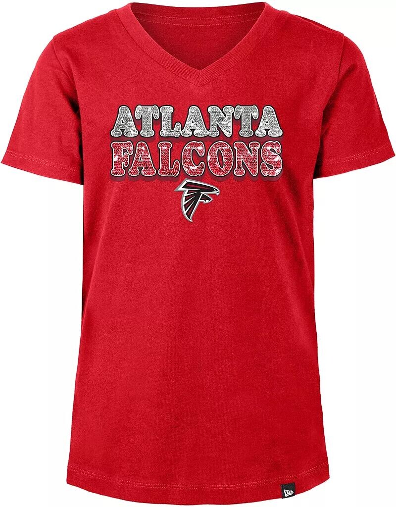

Черная футболка с пайетками New Era для девочек Atlanta Falcons