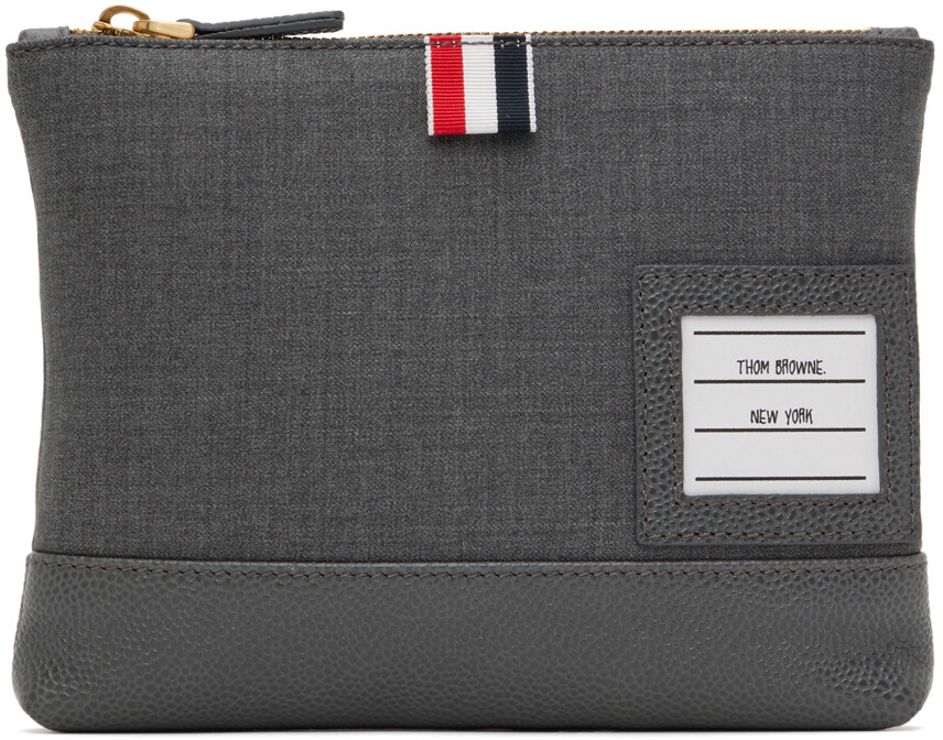 

Серый клатч Super 120s Thom Browne