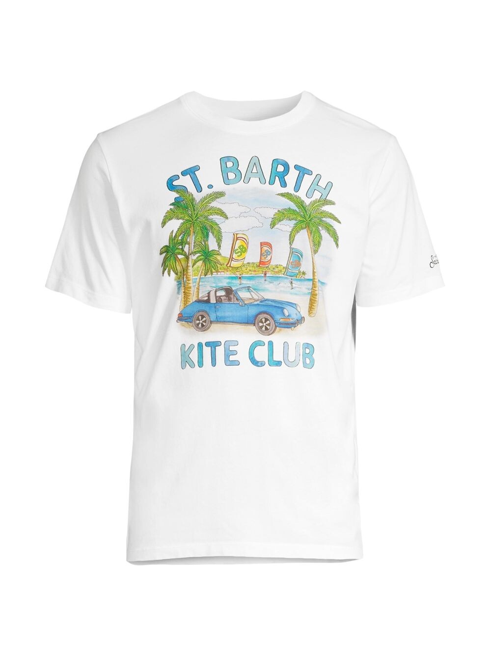 

Хлопковая футболка с круглым вырезом и логотипом MC2 Saint Barth