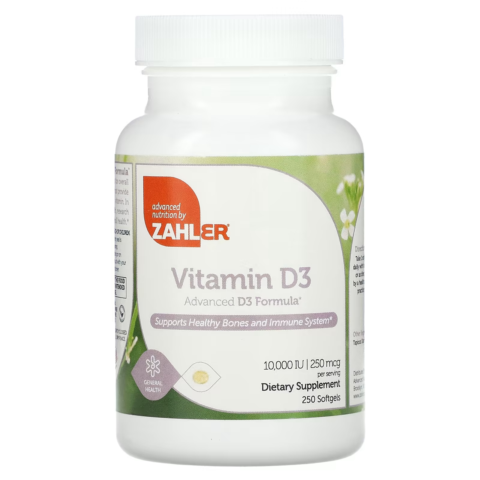 Витамин D3 Zahler усовершенствованная формула D3 250 мкг 10 000 МЕ, 250 таблеток kal ultra d 3 витамин d3 с нейтральным вкусом 250 мкг 10 000 ме 90 мини таблеток