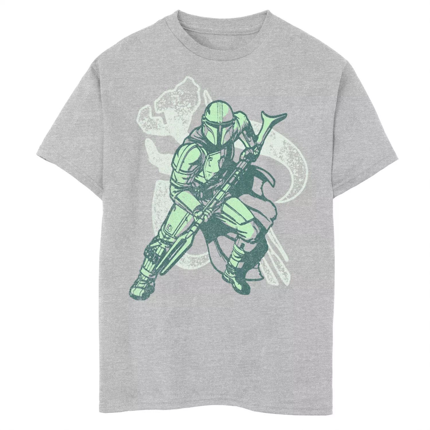 

Футболка с рисунком Mando Crest Pose для мальчиков 8–20 лет Licensed Character