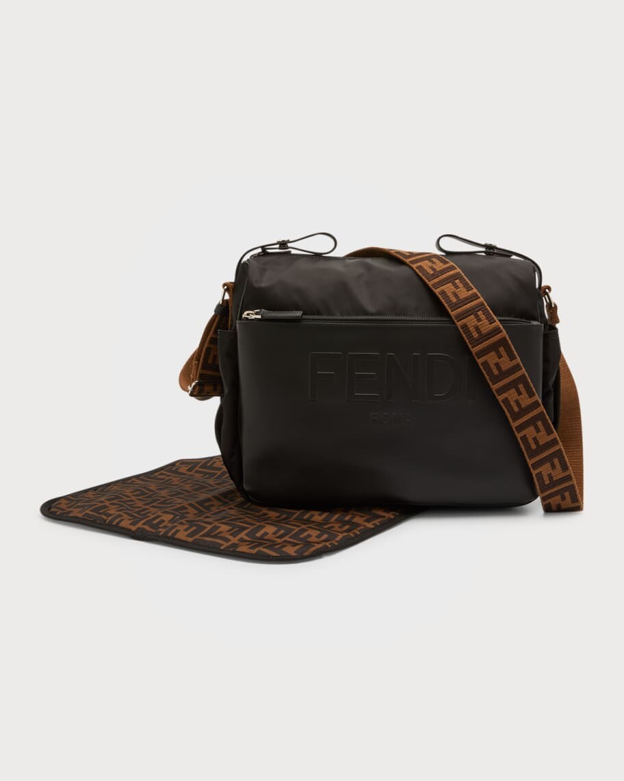 

Сумка для подгузников с логотипом FF и пеленальной подкладкой Fendi