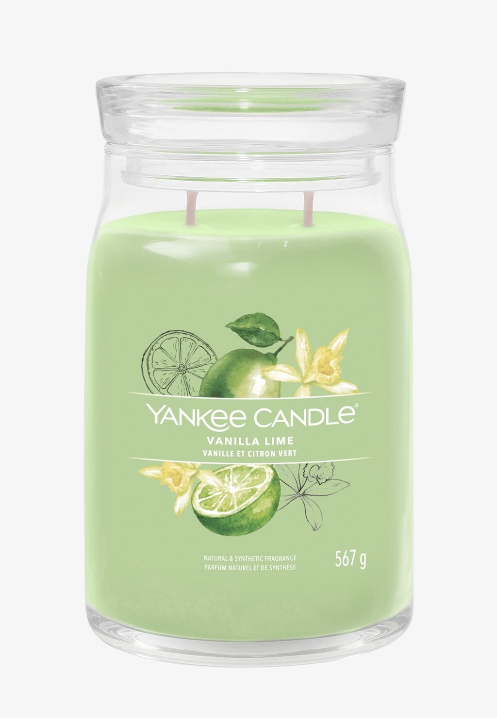 

Ароматическая свеча Signature Large Jar Vanilla Lime Yankee Candle, зеленый