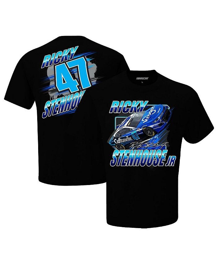 

Мужская черная футболка Ricky Stenhouse Jr. Blister Checkered Flag Sports, черный