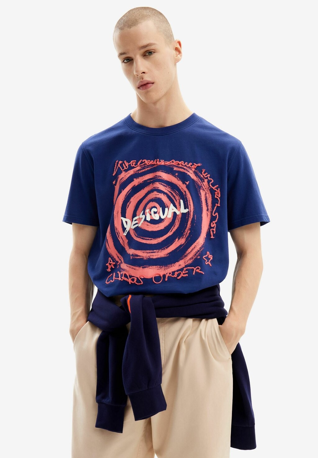 

Футболка с принтом Desigual, цвет blue