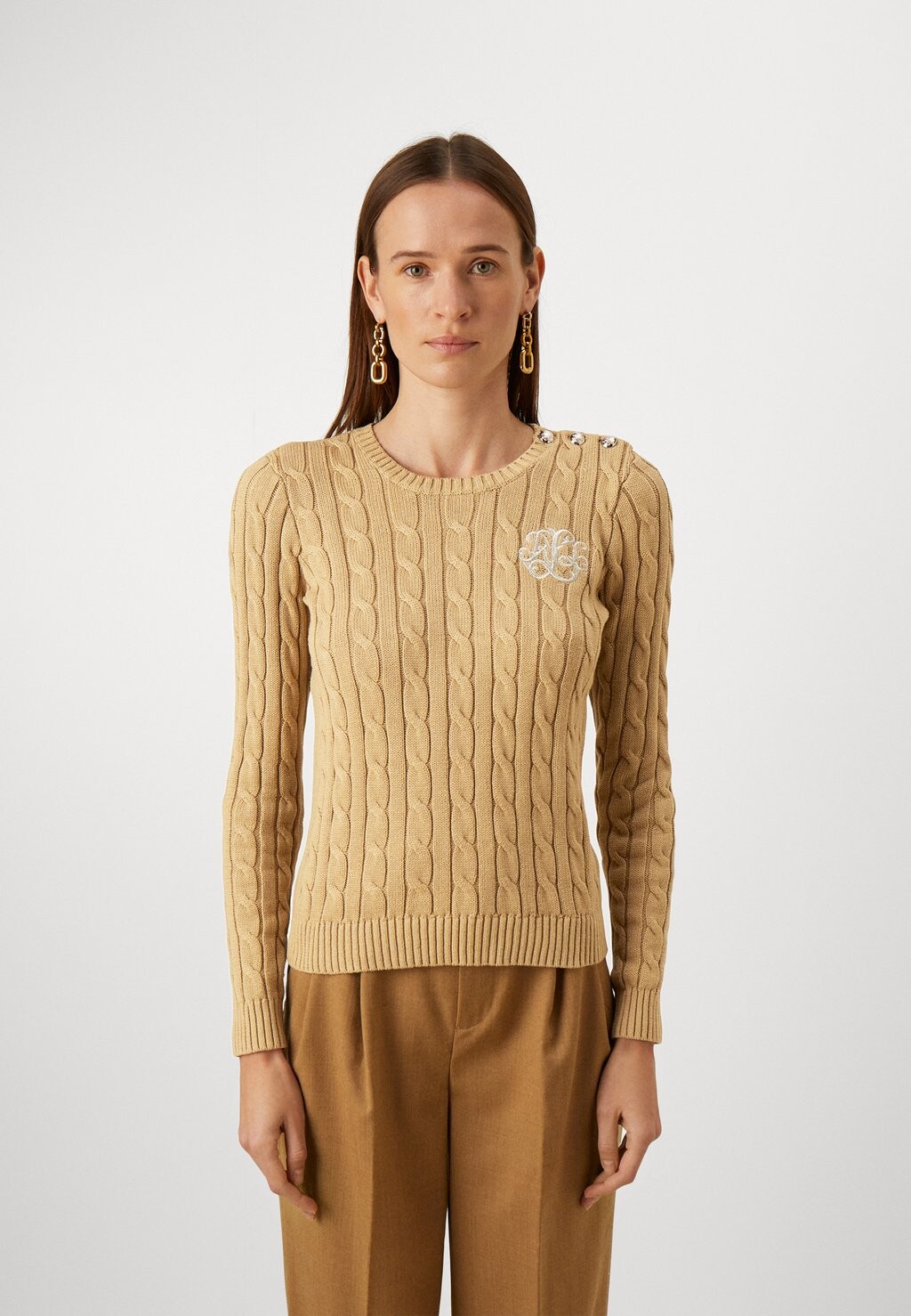 

Свитшот Lauren Ralph Lauren MONTIVA LONG SLEEVE, цвет birch tan
