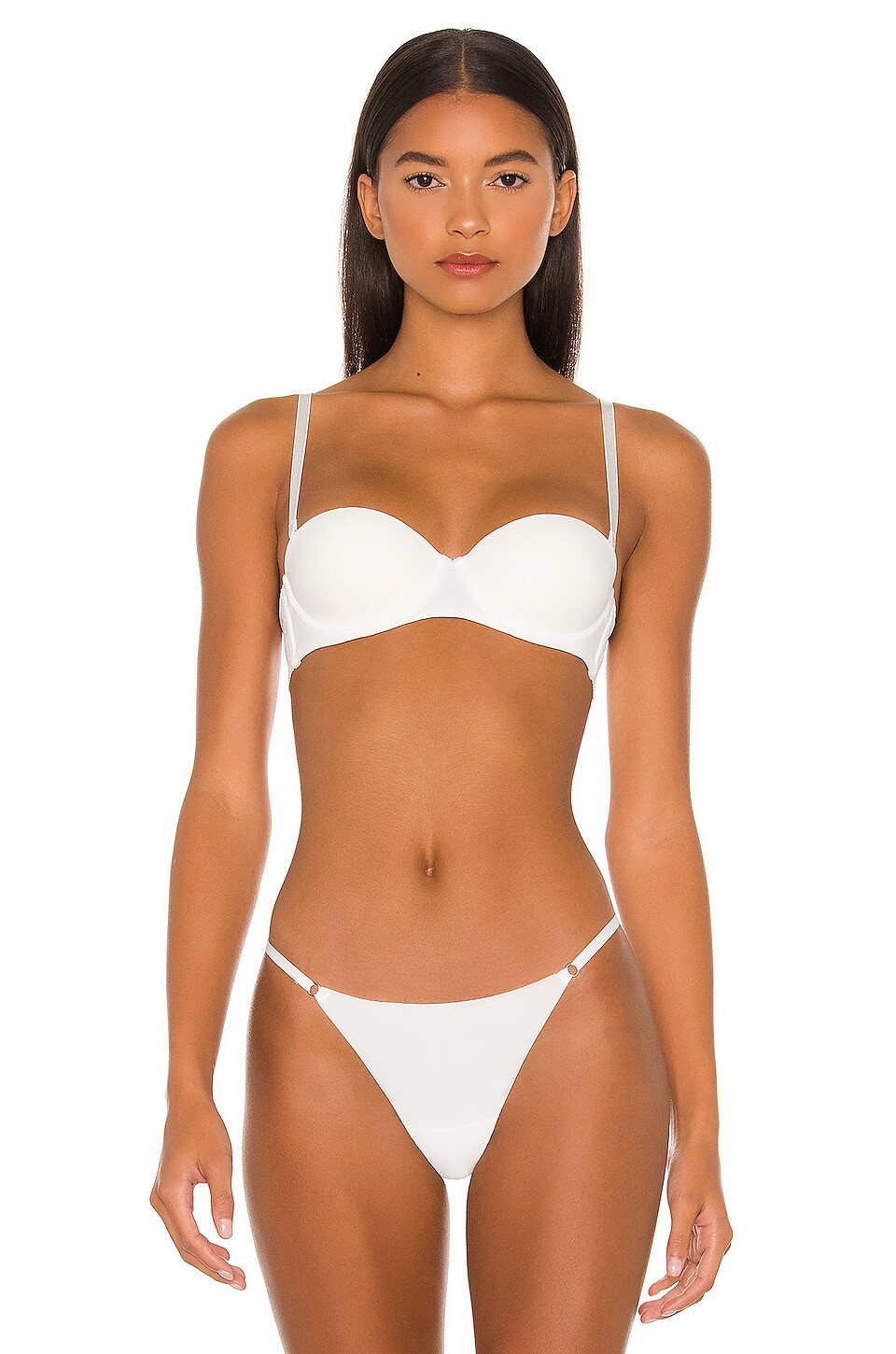 

Бюстгальтер fleur du mal Charlotte Lace Molded Convertible Strapless, слоновая кость