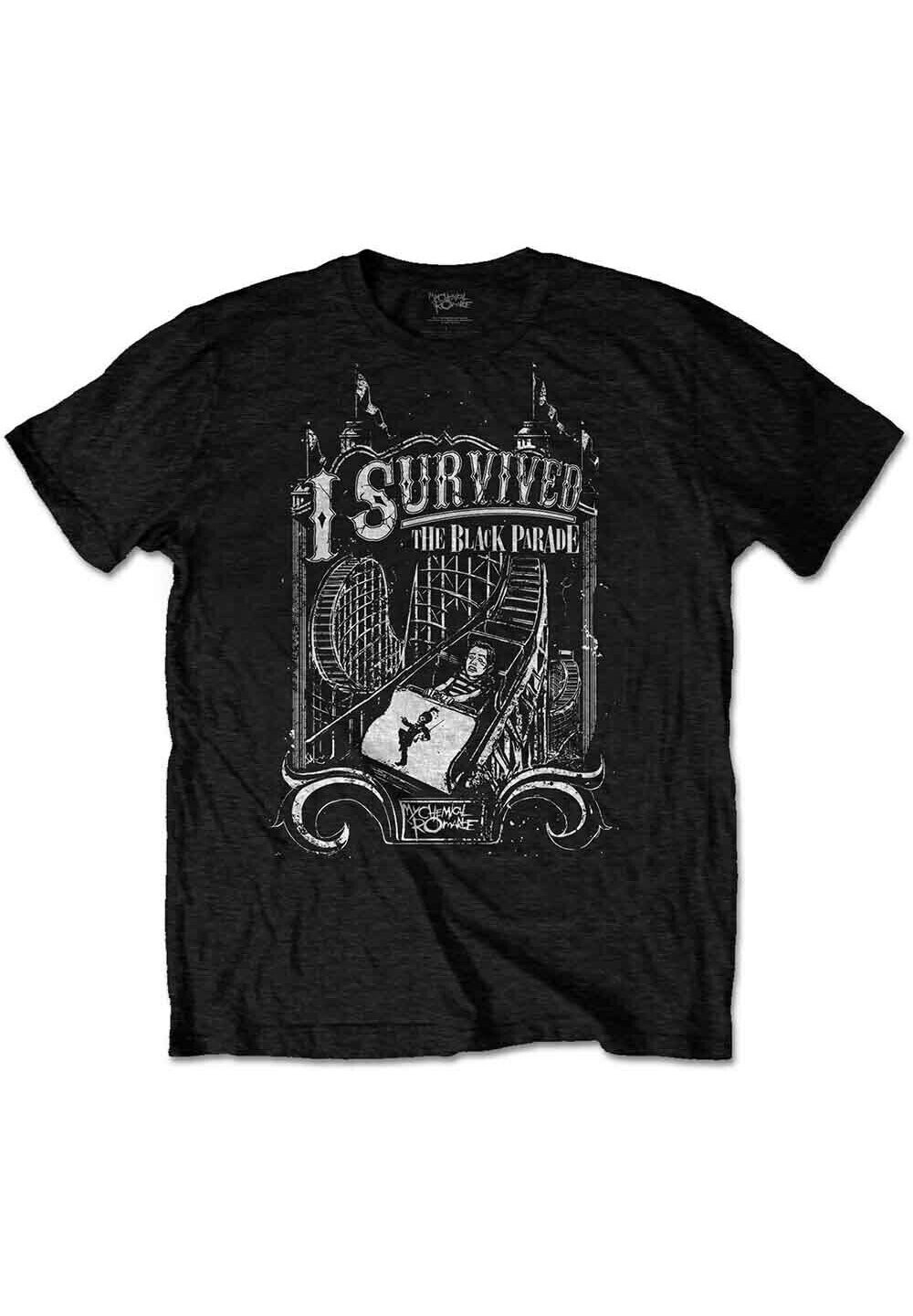 

Футболка с принтом MY CHEMICAL ROMANCE I SURVIVED THE PARADE Paradiso Clothing, черный