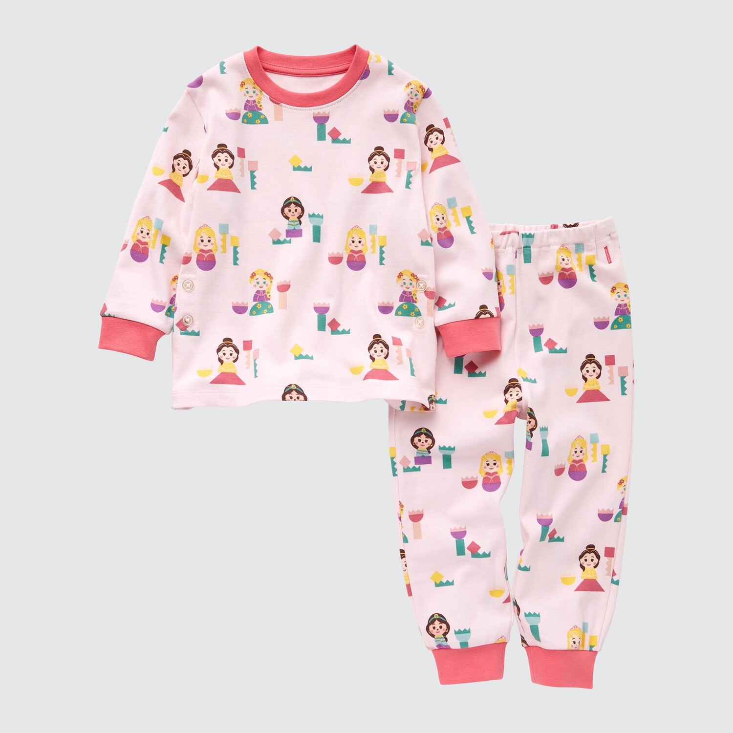 

Пижама UNIQLO Disney Kidia с длинным рукавом, розовый