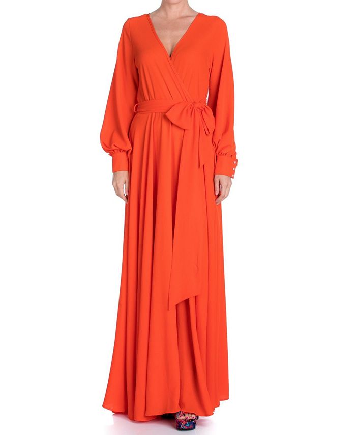 Женское платье макси LilyPad Meghan Los Angeles, цвет Flame фото