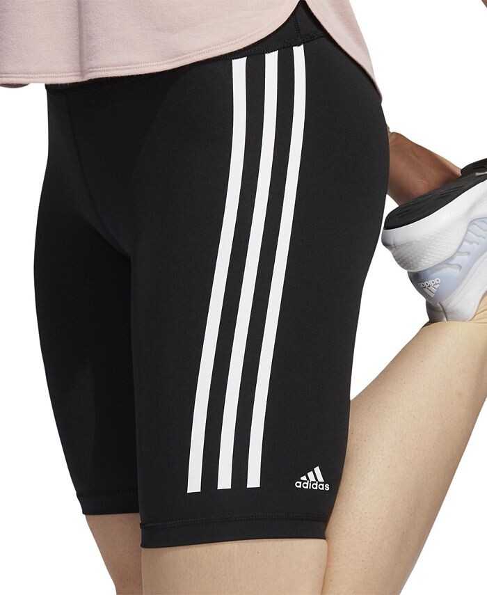 

Женские короткие велосипедные колготки с 3 полосками Optime Trainicons adidas, черный