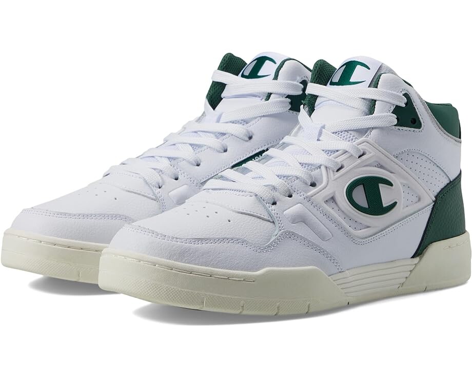 Кроссовки Champion 5 On 5 Hi, цвет White/Green/Chalk кроссовки 5 on 5 lo champion цвет white hush pink chalk