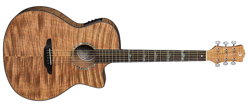 цена Акустическая гитара Luna High Tide Exotic Mahogany GC CAW A/E 2019 Satin Natural