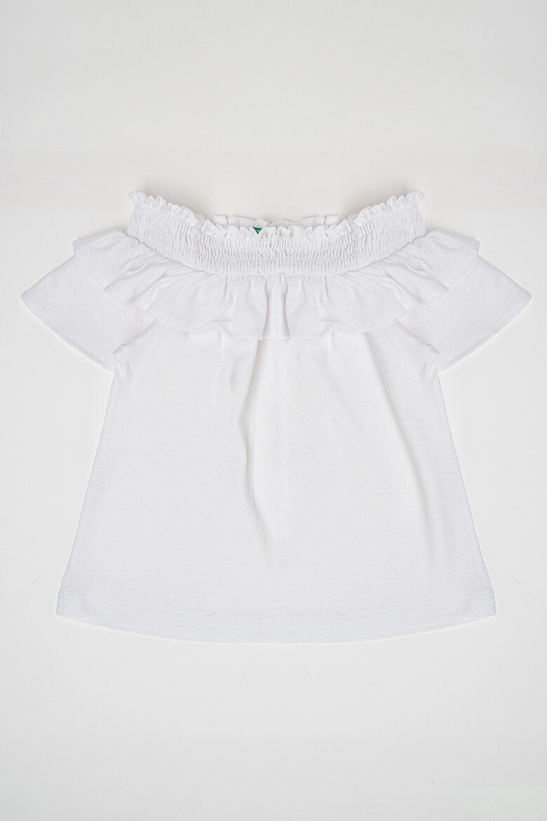 

Блузка из льна со сборками United Colors Of Benetton, белый