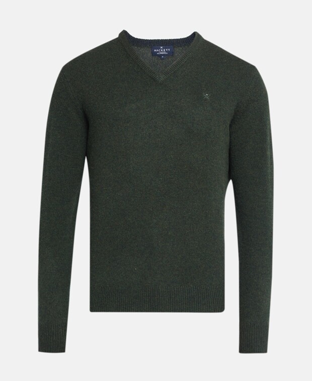 

Шерстяной джемпер Hackett London, темно-зеленый