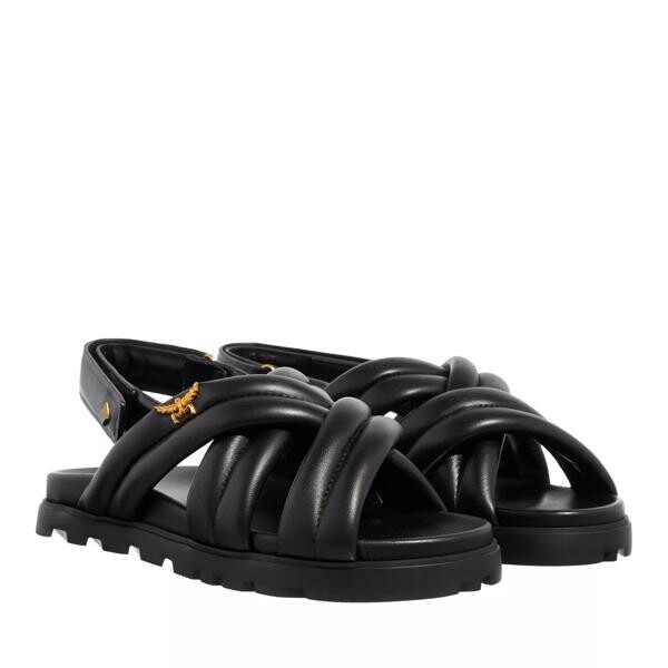 

Сандалии u mcm col lthr flat sandals Mcm, черный