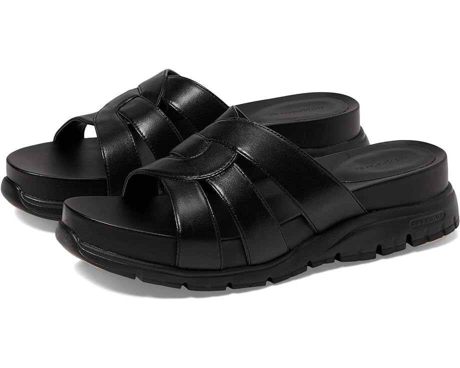 цена Сандалии Cole Haan Zerogrand Slotted Slide, цвет Black/Black