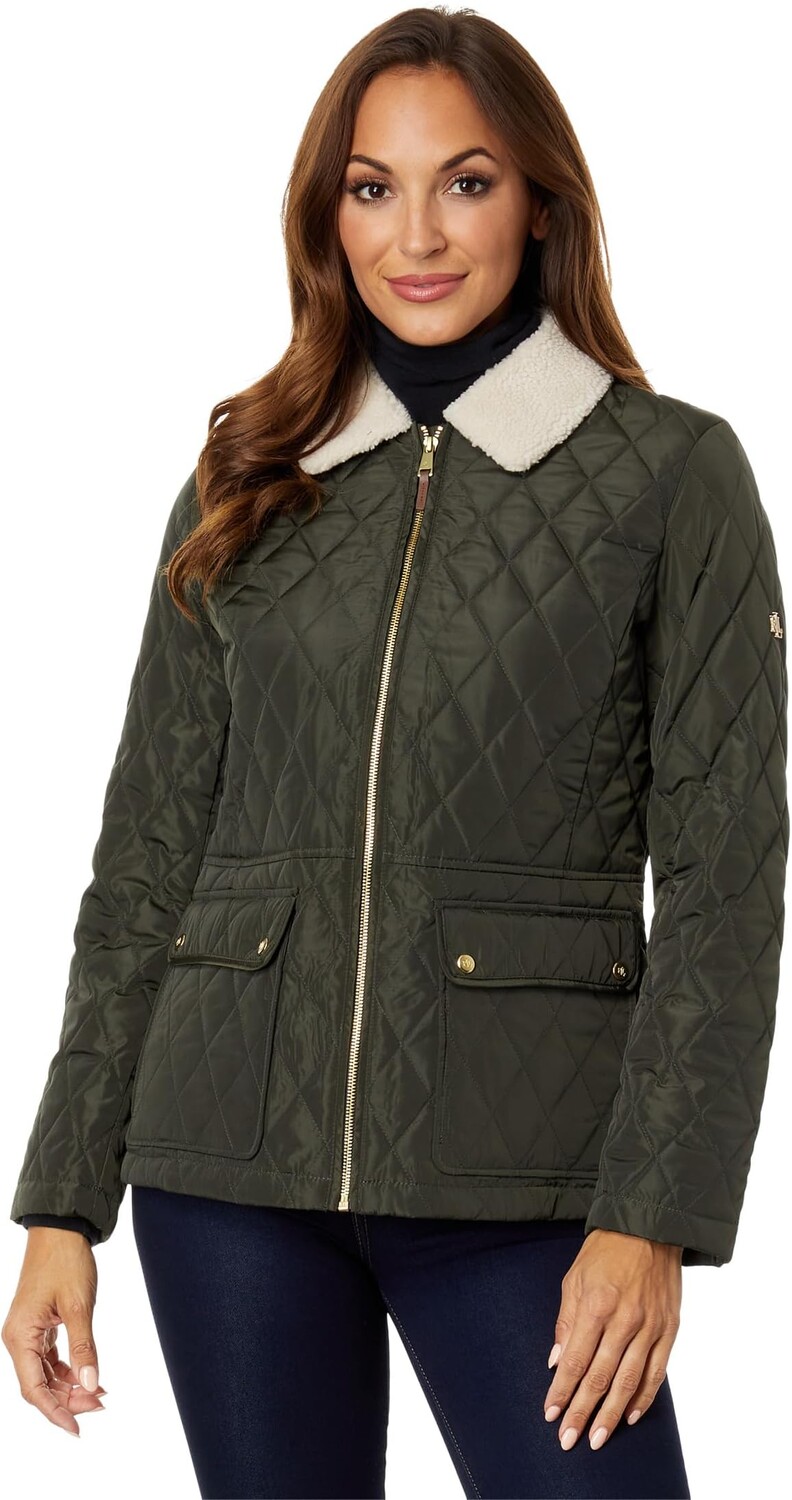 

Куртка Zip Front Berber Quil LAUREN Ralph Lauren, цвет Litchfield Loden