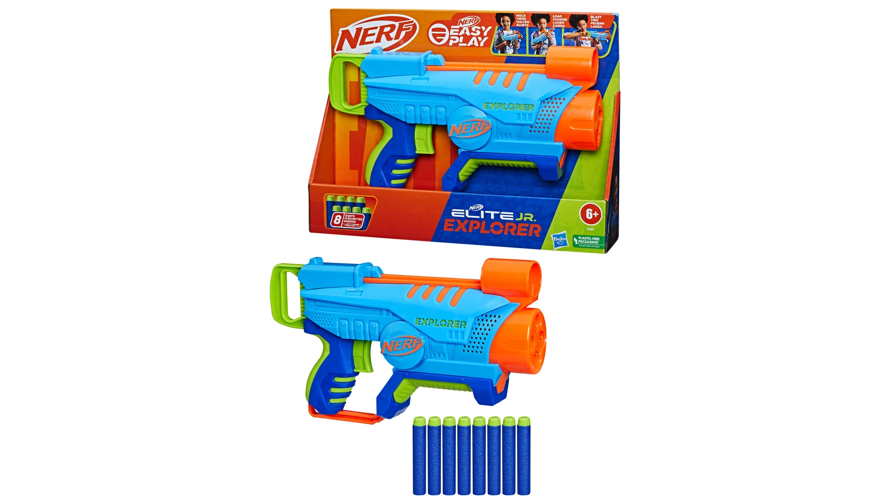 Hasbro Nerf Elite Jr Explorer новые оранжевые пули на присоске для игрушечного пистолета nerf пули детские игрушки пенопластовые дротики для nerf серии бластеры подарок д