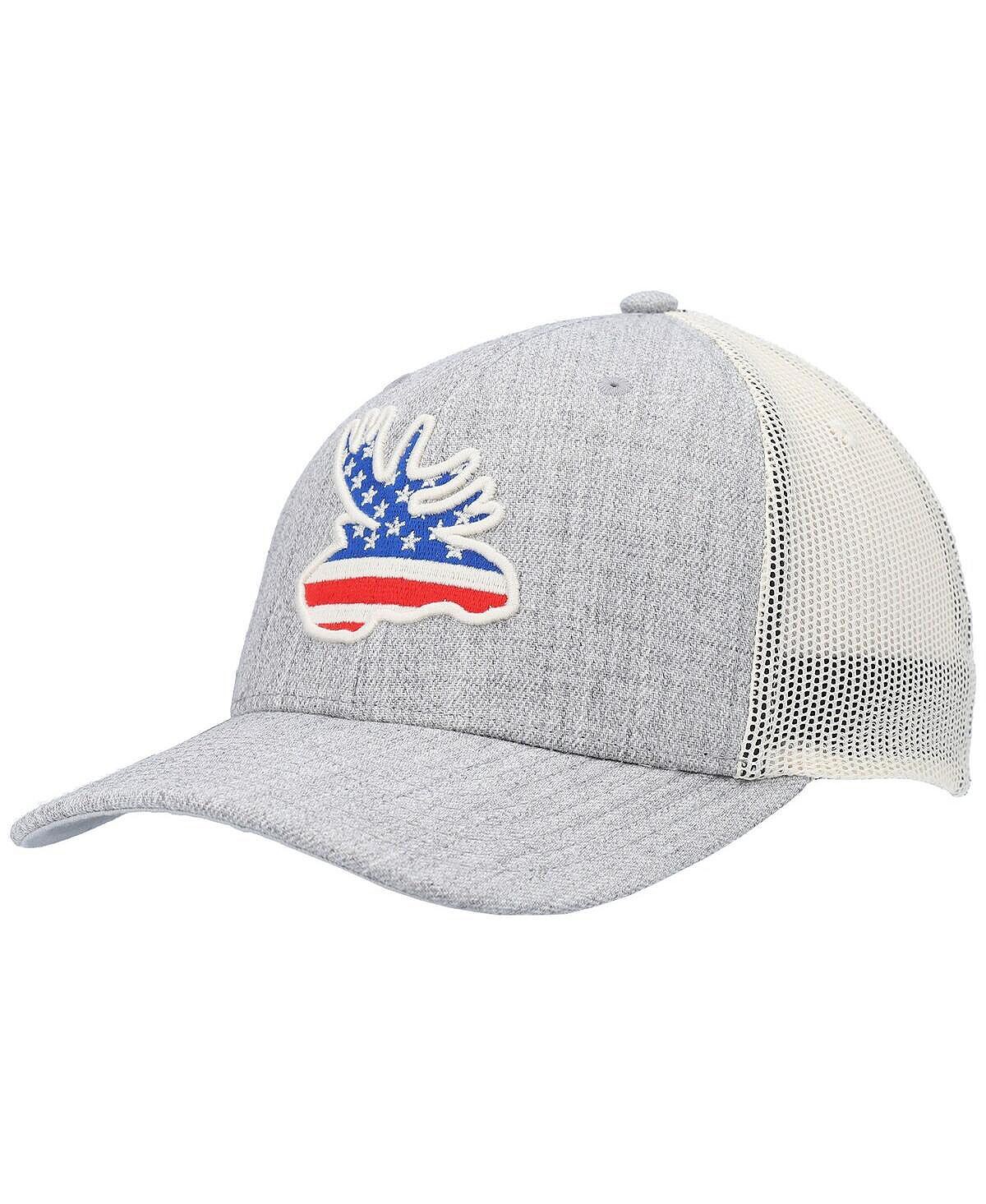 

Мужская серая кепка с принтом USA Animal Collection Moose Trucker Snapback Local Crowns