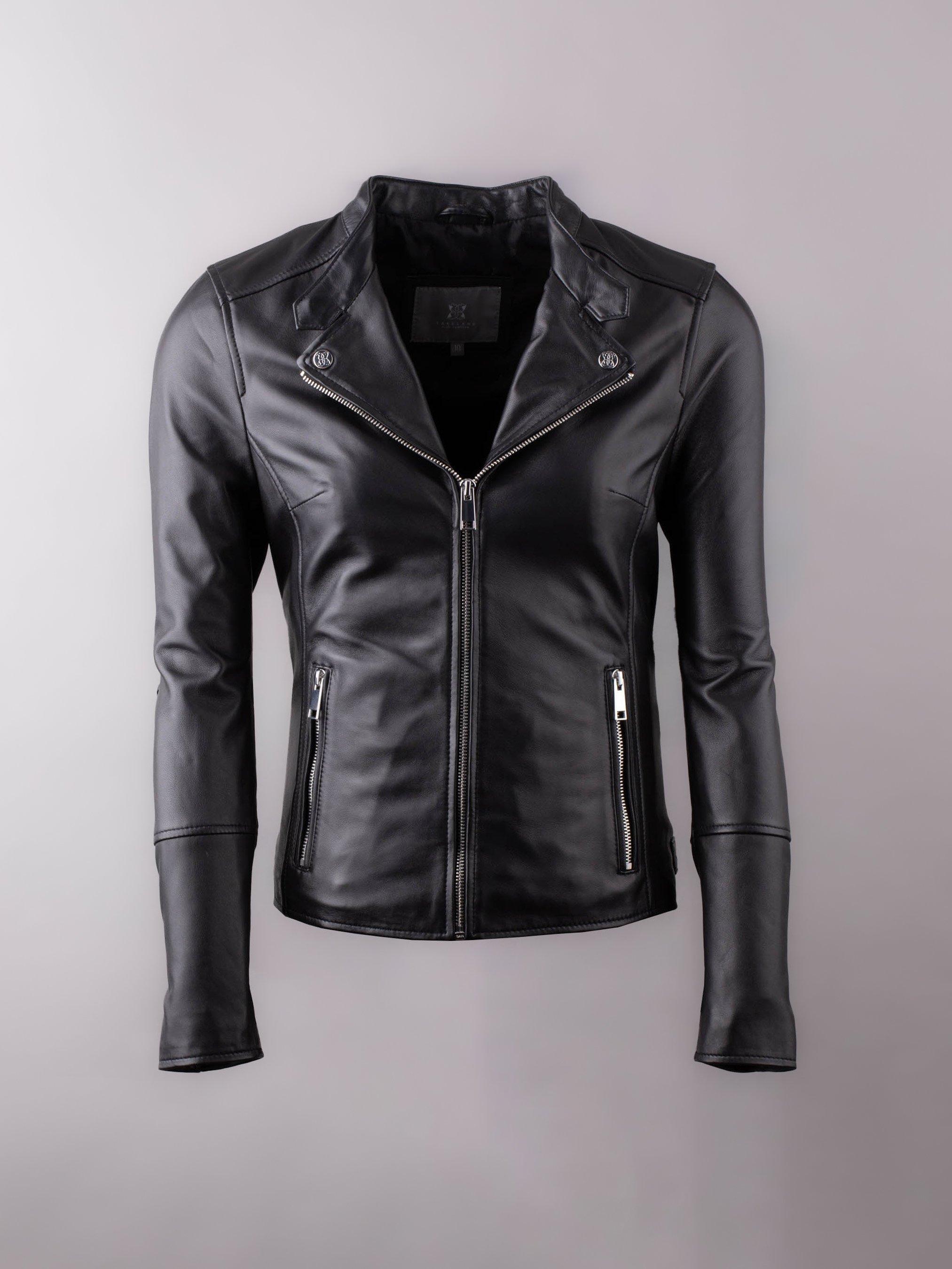 Кожаная байкерская куртка Nateby с центральной молнией Lakeland Leather, черный