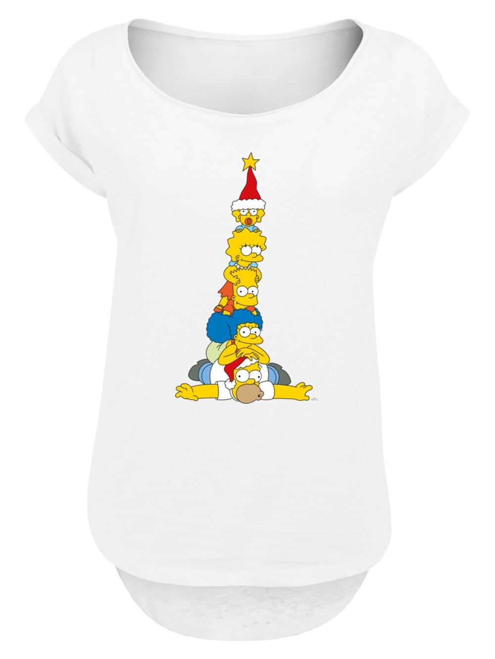 

Рубашка F4NT4STIC The Simpsons Family Christmas Tree, белый