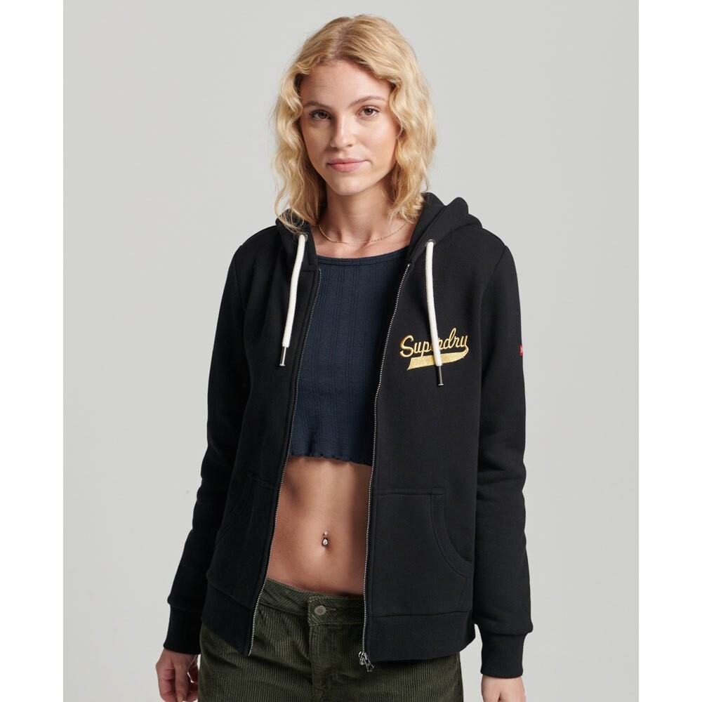 

Толстовка Superdry Vintage Scripted Coll Full Zip, черный