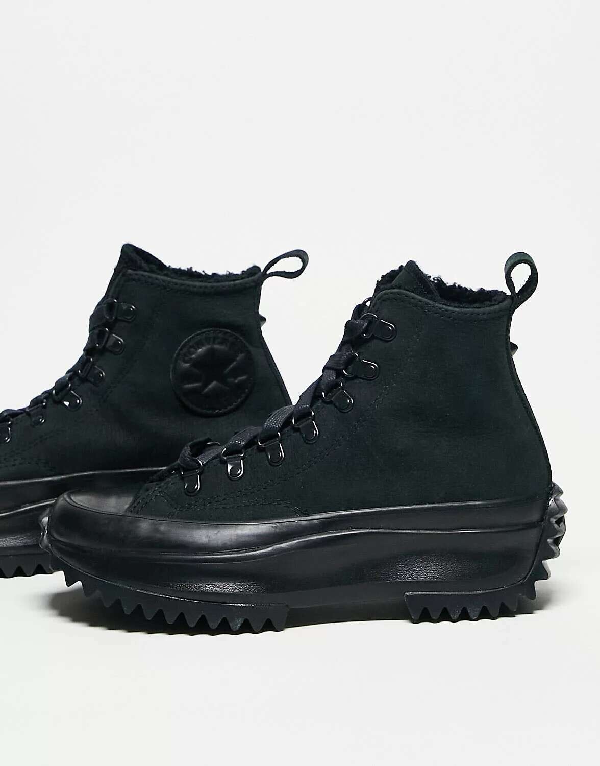 

Тройно-черные кроссовки Converse Run Star Hike Hi с трекинговыми деталями, Черный