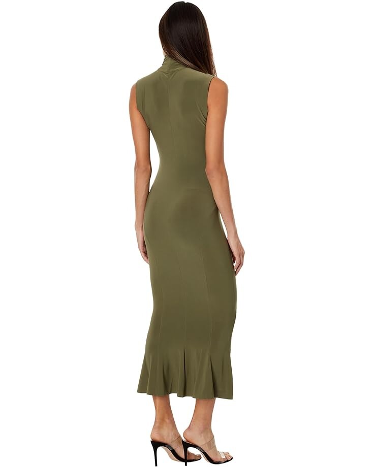 

Платье Norma Kamali Sleeveless Turtle Fishtail Dress To Midcalf, цвет Military