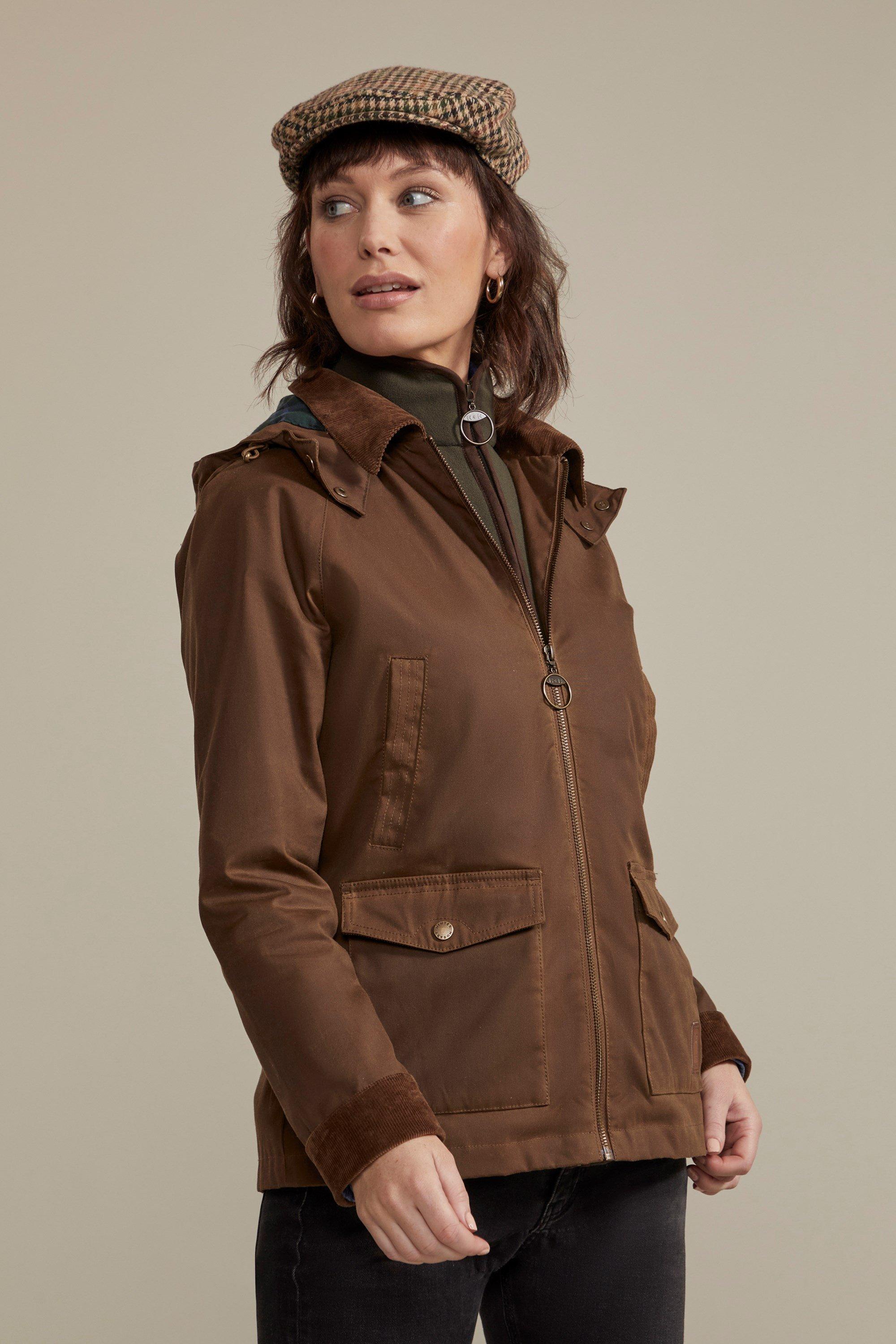 Короткая куртка Exmoor из вощеного хлопка и ветрозащитное пальто Hinter & Hobart, коричневый