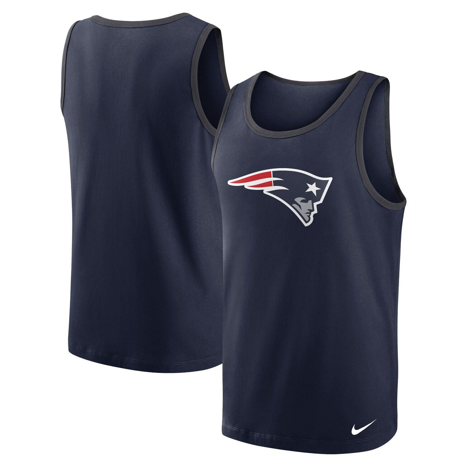 

Мужская темно-синяя майка New England Patriots Tri-Blend Nike, Синий